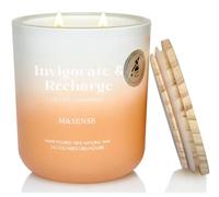 M&SENSE Orange & Grapefruit Scented Candle, 400g Large Soy Wax, 80h Slow Burning Candles, 2 Wick Scented Candles Gift for Mom, Friend,Teacher. Aromatherapy Candle for Yoga, Spa, Meditation
