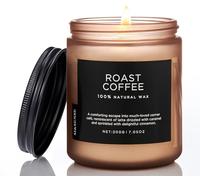 M&SENSE Roasted Coffee Scented Candles, Natural Soy Wax Jar Candle 7.05oz 50 Hour Burning, Floral Non Toxic Aromatherapy Candle Gifts for Home Decor