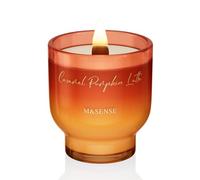 M&SENSE Scented Candle with Crackling Wick, Caramel Pumpkin Latte 270g, 60 Hours Long Burning Time, Perfect Christmas Gifts for Women