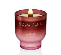 M&SENSE Scented Candle with Crackling Wick, Dark Rose Amber 270g, 60 Hours Long Burning Time,Perfect Christmas Gifts for Women