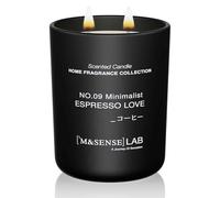 M&SENSE Scented Candles 470g Espresso Love 2-Wick Natural Soy Wax Large Candles 110H Long Burning Minimalist Aromatherapy Candles Gift for Men, Perfect Christmas Gifts for Women and Men.