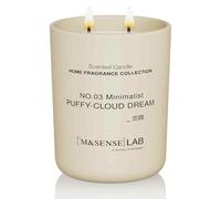 M&SENSE Scented Candles 470g Puffy Cloud Dream 2-Wick Natural Soy Wax Large Candles 110H Long Burning Minimalist Aromatherapy Candles Gift for Men, Perfect Christmas Gifts for Women and Men.