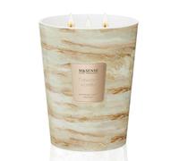 M&SENSE Tobacco Vanilla 3 Wicks Scented Candles Oversized 990g Non Toxic Soy Wax Scented Candle Long Burning 150 Hours Extra Large Marble Candles Gifts for Women Men Aromatherapy Candle for Home