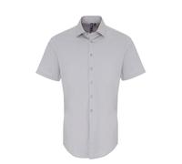 (M, Silver) Premier Mens Poplin Stretch Short-Sleeved Shirt