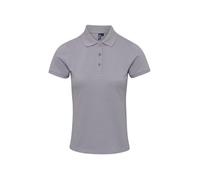 Premier Womens/Ladies Coolchecker Plus Polo Shirt (Silver) - Size Medium