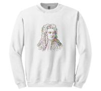 (M) Sir Isaac Newton Portrait Science White Sweat Sweater Jumper Mens Sweatshirt