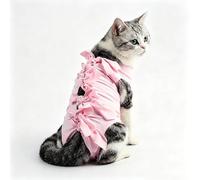 M Size Pink Cat Surgery Recovery Suit, Soft Breathable Pet Post-Operative Clothing, Anti-Licking Wound Protection Outfit for Cats