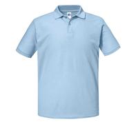 (M, Sky Blue) Russell Mens Authentic Eco Polo Shirt
