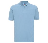 (M, Sky Blue) Russell Mens Classic Cotton Pique Polo Shirt
