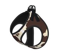 M Small Dog Harness Cow Fur Print Print Vest with Leash | Adjustable Circumference Cat Comfort No-Chock Step-In Safety Companion Outdoor Travel Walking Pet Wear