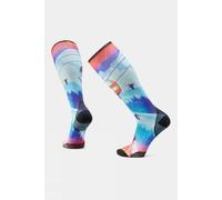 Smartwool Ski Zero Cushion Ski Day Print OTC Socks, LAGUNA BLUE, Medium