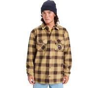 (M, Sponge Northsea Plaid) Quiksilver Mens Bering Strait Long Sleeve Shirt