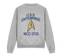 (M, Sport Heather) Star Trek Unisex Adult Collegiate Arch Sweatshirt