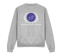 (M, Sport Heather) Star Trek Unisex Adult United Federation Logo Sweatshirt