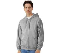 (M, Sports Grey) Gildan Mens Softstyle Midweight Full Zip Hoodie