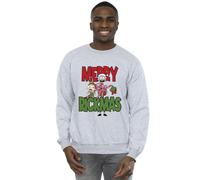 (M, Sports Grey) Rick And Morty Mens Merry Rickmas Sweatshirt