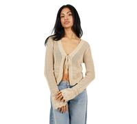 (M, Stone) Brave Soul Womens/Ladies Front Tie Cardigan