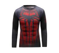 (M, Style 3) 3d Spider-man Printed Tight Quick-drying Short-sleeved T-shirt