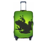 M Suitcase Cover Protector â€“ Elastic Green Frog Shadow Print Luggage Travel Accessories for Business Trips