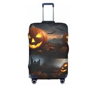 M Suitcase Cover Protector â€“ Halloween Pumpkin Print Luggage Case for Women & Girls, Travel Accessories, Aesthetic Tags