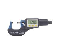 M-SURE MS-110-025 Digital External Micrometer 0-25mm, 0.001mm Resolution, 0.003mm Accuracy, Inch/Metric, Carbide Faces, Auto Power Off
