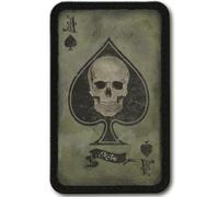 M-Tac Ace of Spades Death Card Tactical Morale Patch Army Combat Hook Fasteners Print (Olive/Black)