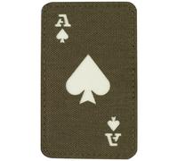 M-Tac Ace Of Spades Laser Cut Fluorescent Morale Paatch - Ranger Green/GID