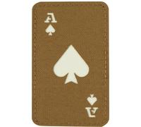 M-Tac Ace Of Spades Laser Cut Fluorescent Morale Patch - Coyote/GID