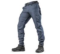 M-Tac Aggressor Flex Tactical Cargo Pants for Men - Cotton Work Pants, Hunting and Outdoor Use, Durable Multi Pocket Design, Navy Blue, 28W x 30L