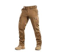 M-Tac Aggressor Flex Tactical Cargo Pants for Men - Cotton Work Pants, Hunting and Outdoor Use, Durable Multi Pocket Design, Coyote Brown, 32W x 34L