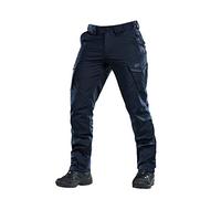 M-Tac Aggressor Flex Tactical Cargo Pants for Men - Cotton Work Pants, Hunting and Outdoor Use, Durable Multi Pocket Design, Navy Blue, 30W / 30L