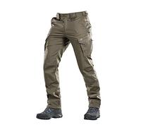 M-Tac Aggressor Flex Tactical Cargo Pants for Men - Durable Rip-Stop Cargo Work Trousers with Reinforced Knees, Stretch Fit, Olive Dark, 32W / 30L