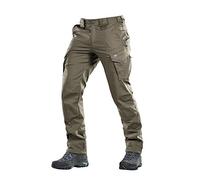 M-Tac Aggressor Flex Tactical Cargo Pants for Men - Durable Rip-Stop Cargo Work Trousers with Reinforced Knees, Stretch Fit, Olive Dark, 34W / 34L
