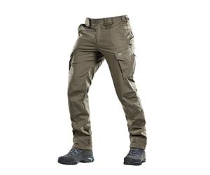 M-Tac Aggressor Flex Tactical Cargo Pants for Men - Durable Rip-Stop Cargo Work Trousers with Reinforced Knees, Stretch Fit, Olive Dark, 38W x 32L
