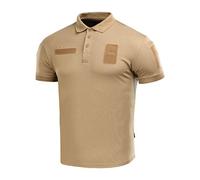 M-Tac Coolmax Tactical Polo Shirt Duty Uniform Moisture Wicking Short Sleeve Mens T-Shirt (Coyote Brown, Large)