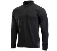 M-Tac Delta Fleece Pullover - Warm Jumper with Thumb Loops, Lightweight 190 g/m² Fleece, YKK Zip, Versatile for Outdoor and Everyday Use, black, 3XL