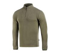 M-Tac Delta Fleece Pullover - Warm Jumper with Thumb Loops, Lightweight 190 g/m² Fleece, YKK Zip, Versatile for Outdoor and Everyday Use, Green, 3XL