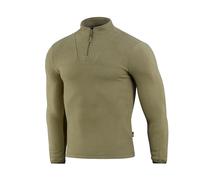M-Tac Delta Fleece Pullover - Warm Jumper with Thumb Loops, Lightweight 190 g/m² Fleece, YKK Zip, Versatile for Outdoor and Everyday Use, tan, M