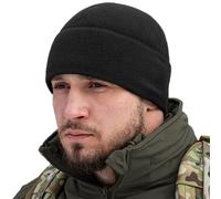 M-Tac Elite Fleece Watch Cap - Tactical Beanie Hat Winter Skull Cap Cold Weather, Black, M