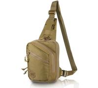M-Tac Elite Sling Bag - EDC Tactical Crossbody Concealed Carry CCW Chest Pack, Coyote Hex