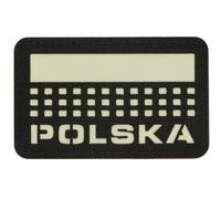 M-Tac Flag of Poland Laser-Cut Patch - Black Luminate