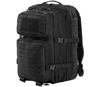 M-Tac Large Laser Cut Backpack 36L - Tactical Military Molle Lightweight Daypack - Army Rucksack Combat Bag, Black, 36L US, Daypack Backpacks