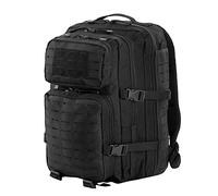 M-Tac Large Laser Cut Backpack 36L - Tactical Military Molle Lightweight Daypack - Army Rucksack Combat Bag, Black, 36L US, Daypack Backpacks