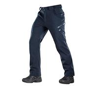 M-Tac Men’s Winter Tactical Work Pants - Thermal Softshell Fleece Lined Cargo Pants for Cold Weather & Outdoor Use, Navy Blue, Large