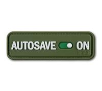 M-Tac Morale Patch Auto Save On - PVC Patches for Vest, Backpacks, Hats - Tactical Military Patch with Hook Fastener Backing (Olive)