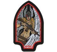 M-Tac Morale Patch Valkyrie - Tactical Military Patch with Hook Fastener Backing - Patches for Vest, Backpacks, Hats (Embroidered (Black/Red))