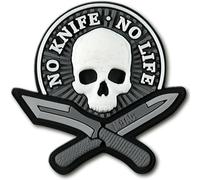 M-Tac No Knife Patch - No Life 3D PVC Black / White