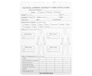 M-Tac Tactical Combat Casualty Care Card - 10 pcs.