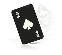 M-Tac Ace of Spades Patch Death Card - Tactical Morale Patch for Military Gear - Army Patches for Clothes, Jackets, Backpacks, Hats - Combat Hook and Loop Patches (Black/GITD)