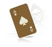 M-Tac Tactical Morale Patch for Military Gear - Ace of Spades Patch Death Card - Army Patches for Clothes, Jackets, Backpacks, Hats - Combat Hook and Loop Patches (Coyote/GITD)